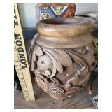 Carved Wooden vase