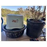 Planting cannisters, potting dirt etc