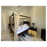 High Post Queen size bed  plus bedding