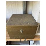 Wooden box with misc decor