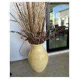 Large 3ft glazed Vase w/decor