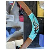 Handpainted , Wooden Boomarang