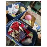 Boxes of misc home decor/holiday decor