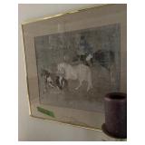 Framed Antique Horses Lithograph?