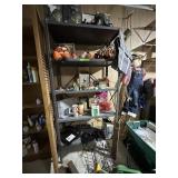 Garage shelf with misc garage items