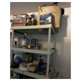 Shop shelf with misc items