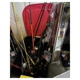 Misc lot of childrens fishing poles