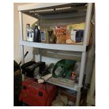 Shop shelf with misc contents