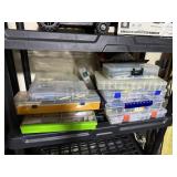 Misc fishing lures in trays
