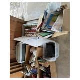 Misc boxes of collectibles and household items