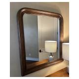 Wood framed mirror
