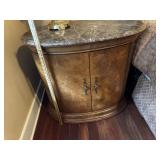 Marble top double-door cabinet