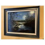 Framed 1982 J Weekley Oil painting