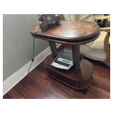 Wooden Swing gate lamp table