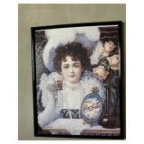 Framed Coca Cola poster