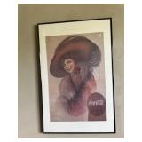 Framed Coca Cola poster