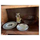 Misc collectibles, platters  lot