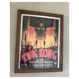 Framed King Kong movie poster