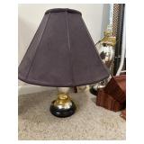 Brass lamp with shade