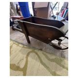 Wooden wheel barrow