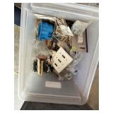 Tub with misc shop items