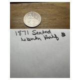 1871 Silver Seated Liberty half dollar