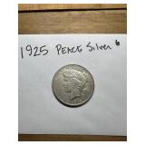 1925 Peace Silver dollar