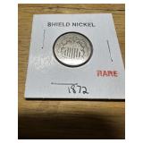 Rare 1872 Shield nickel