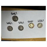 Misc lot of Mercury dimes