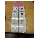 Uncirculated US nickles, dimes&pennys