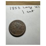 1853 Large US One cent