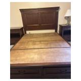 Queen size wooden bed