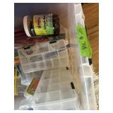 Tub of misc fishing/household items