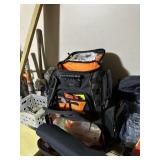 Backpack of misc fishing accessories