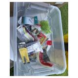 Tub of misc fishing items