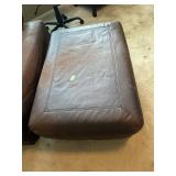 Leather ottoman