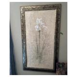 Framed floral picture