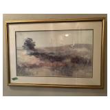 Signed 36" Water Color style picture