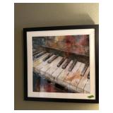 Large framed Piano art