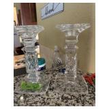 Pair of Waterford Crystal candleholders