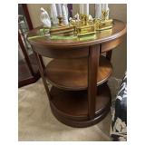 Round glass top table