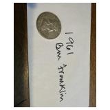 1961 Ben Franklin half dollar