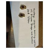 Vintage Clip-On earrings w/red stone