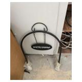 Metal outdoor WELCOME sign