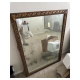 Antique wooden frame mirror
