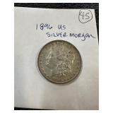 1896 US Silver Morgan dollar