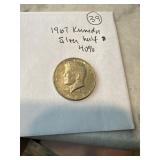 1967 Kennedy half dollar 40% silver