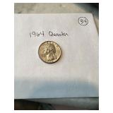 1964 Silver Washington quarter