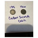 1915,1920 Cuban Silver coin