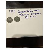 1917 German Empire WWI Pfenning